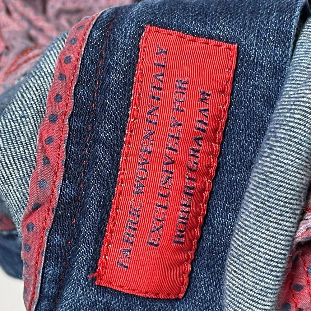Robert Graham‎ Yates Jeans Mens 42 Blue Straight Leg Denim Premium Wash Luxury